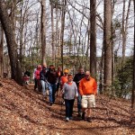 Lake Shore Trail hikers showing their orange